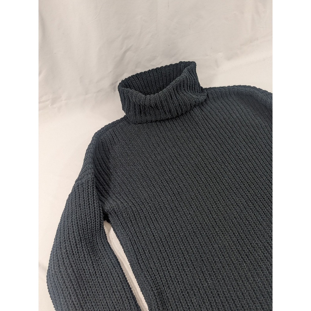 Abercrombie & Fitch Vintage Cable-Knit Turtleneck Sweater 100% Cotton Size M - Picture 2 of 8